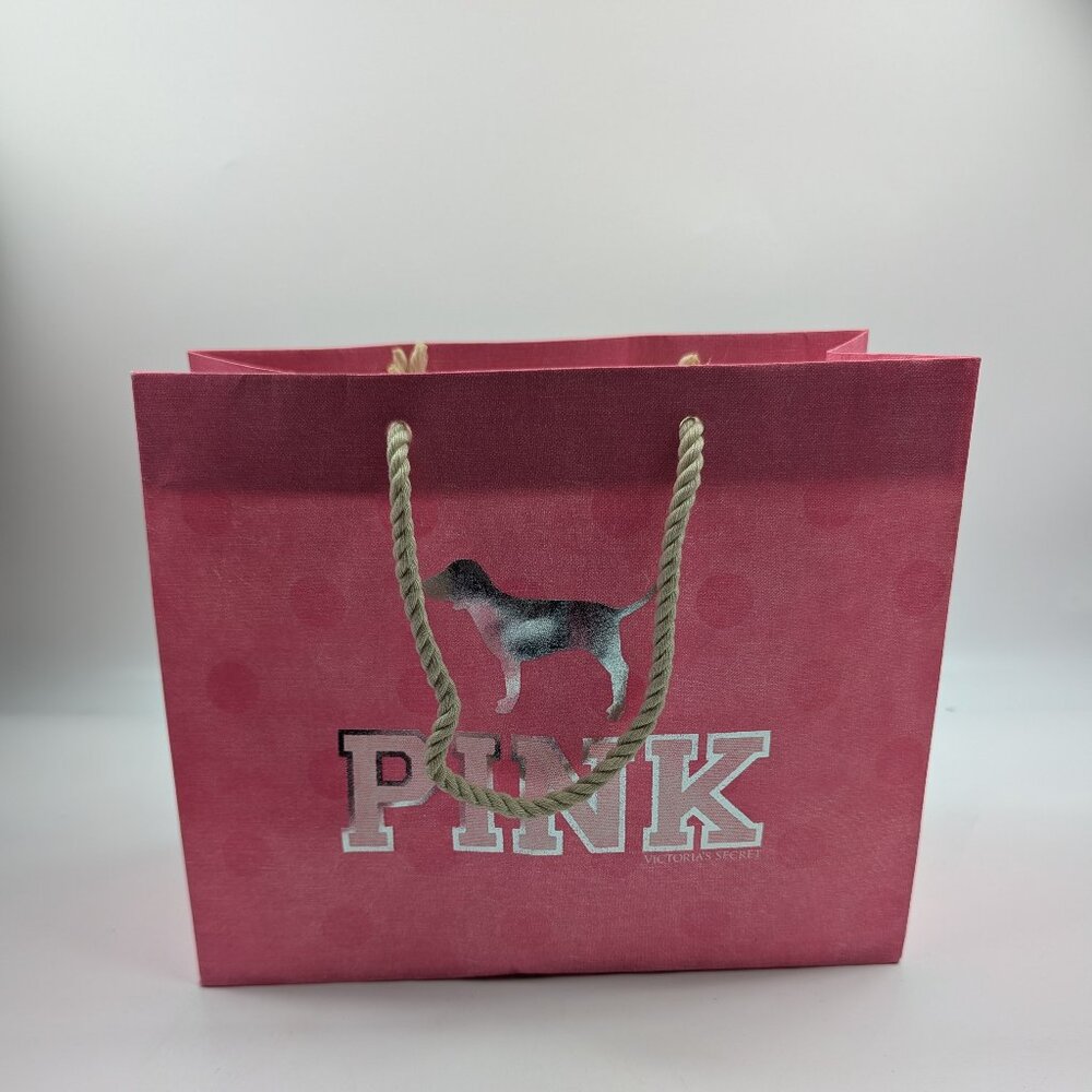 Victorias Secret Y2K Life is Pink is Life Dog Logo Paper Shopping Gift Bag